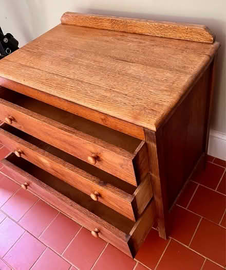 Photo of free Small 3 draw solid wooden unit (Pulborough) #3