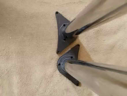 Photo of free Pair of adjustable chrome legs for worktop/desk etc (Halstead CO9) #2