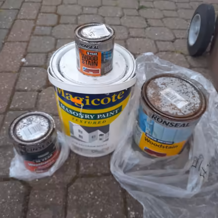 Photo of free Tins of masonry paint / woodstain (ST17 Baswich, Stafford) #1