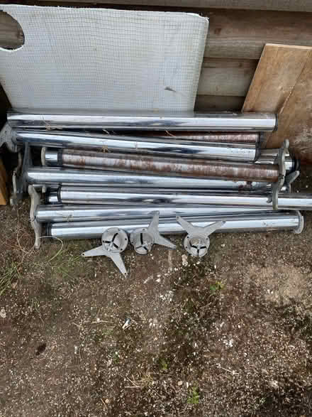 Photo of free Chrome bench support legs (Codicote) #1