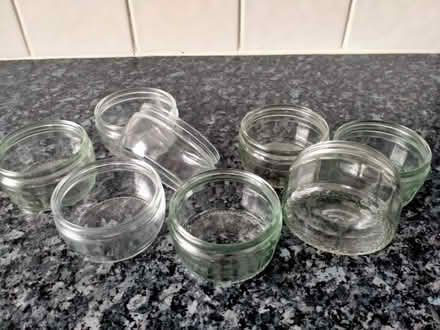 Photo of free 8x Small glass pots/ jars (Lower Bebington CH63) #1