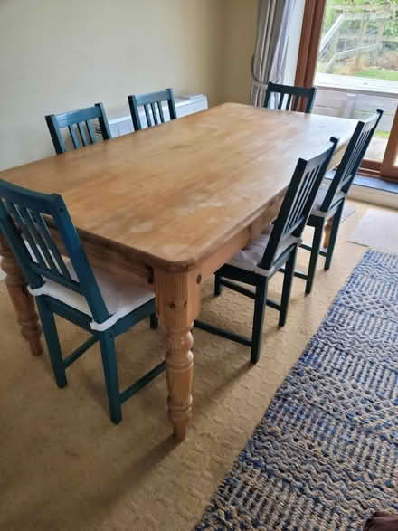 Photo of free Wooden dinning table and 6 chairs (Padstow) #1