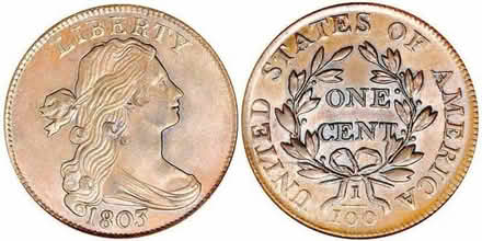 Photo of Draped Bust Large Cent (Sandy Hook, CT) #1