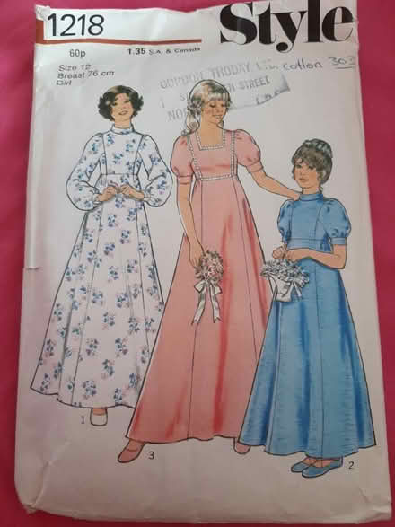 Photo of free Vintage wedding dress pattern (WA11) #1