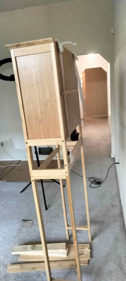 Photo of free Freestndg wood cabinet w/wall strap (CapitolHill DC (CapSouthMetro)) #2