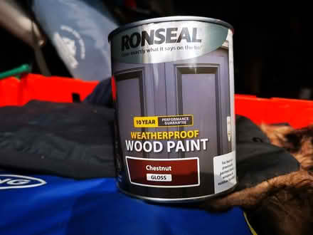 Photo of free ronseal weatherproof wood paint (SK7 Hazel Grove) #1