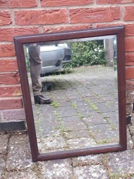 Photo of free mirror, brown wooden frame (Wellington Heath HR8) #1
