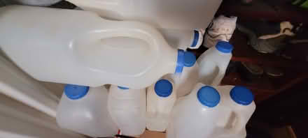 Photo of free 13 Used empty plastic milk bottles. (Erith DA17) #1