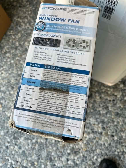 Photo of free Window fan - Unused (94022) #3