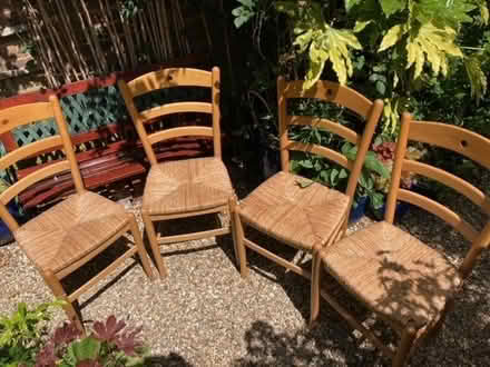 Photo of free Set of 4 Beechwood kitchen/dining chairs (Whitton TW3) #1