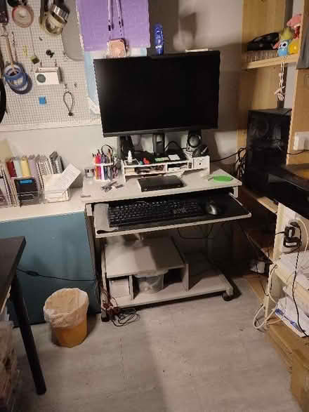 Photo of free Computer desktop with keyboard drawer (Burbage LE10) #1