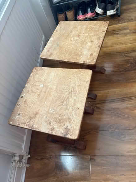 Photo of free Pair of wooden side tables (Camberley) #2
