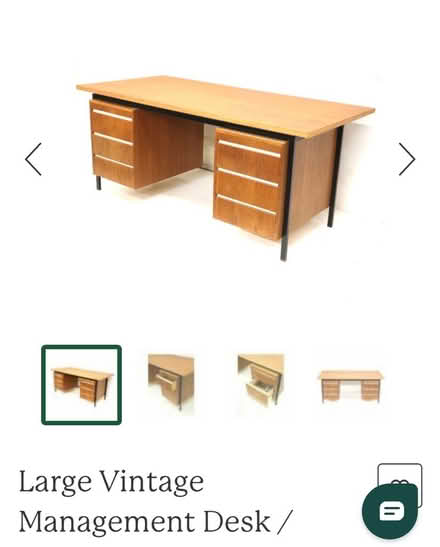 Photo of free 1980s Teak large office desk (Brighton BN2) #1
