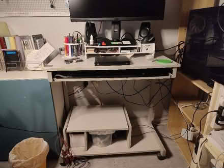 Photo of free Computer desktop with keyboard drawer (Burbage LE10) #2