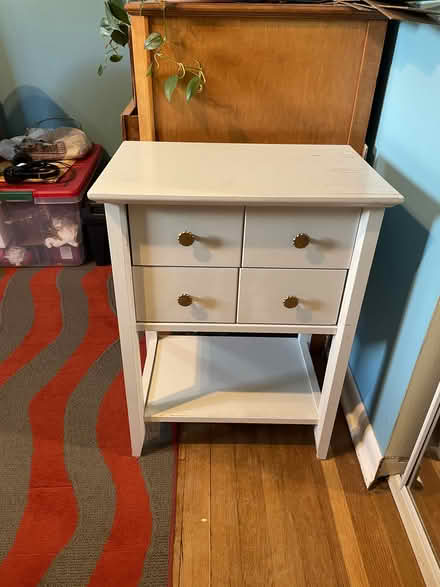 Photo of free White Bedside Table (2 drawers) (Westerville) #1