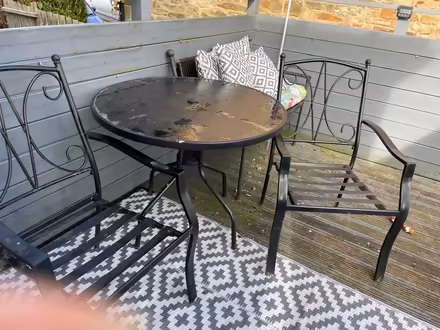 Photo of free Garden table and 2 chairs (Dronfield S18) #1