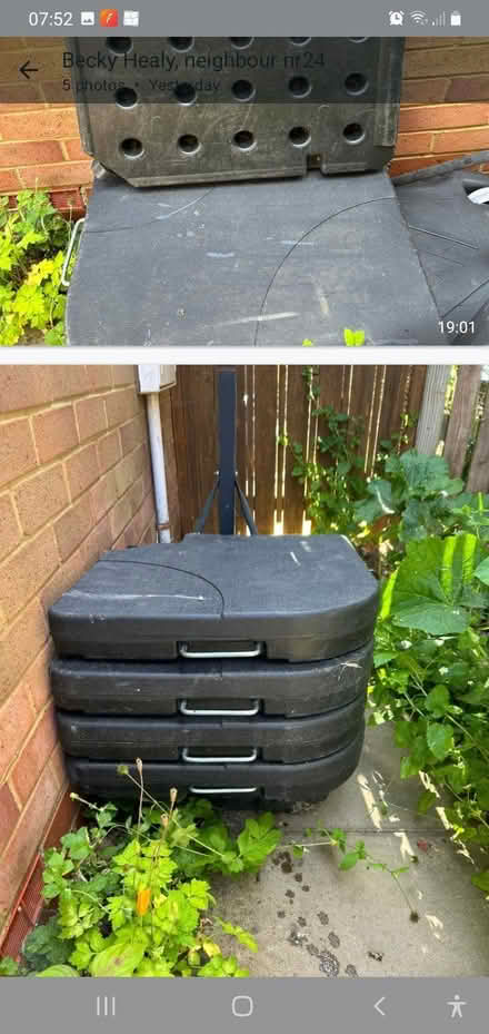 Photo of free Garden umbrella base (Kents Hill MK7) #1