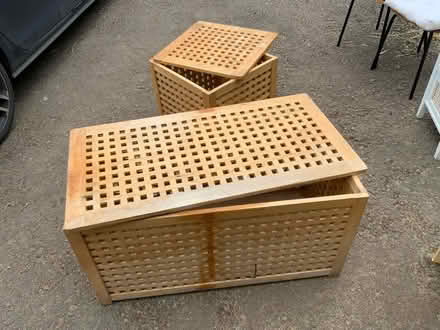 Photo of free Wooden lattice storage boxes (Joy’s Green, GL17) #1