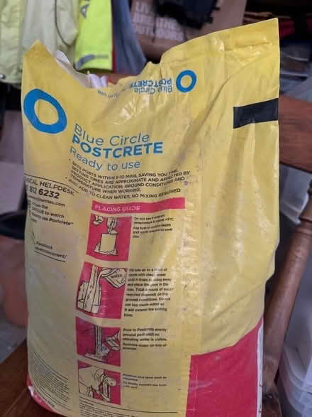 Photo of free Blue Circle Postcrete for concreting in posts (Oxshott KT22) #2