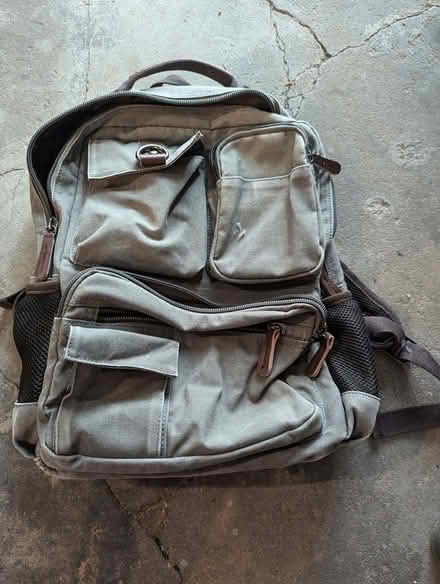 Photo of free Grey and brown backpack (Davis Square Somerville) #1