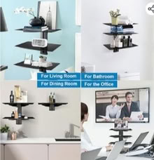 Photo of free Habitat Black Glass 3 Shelf Unit (Torfaen) #2