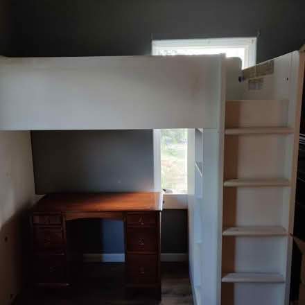 Photo of free White IKEA loft bed- twin (Altamont near Albertsons) #1