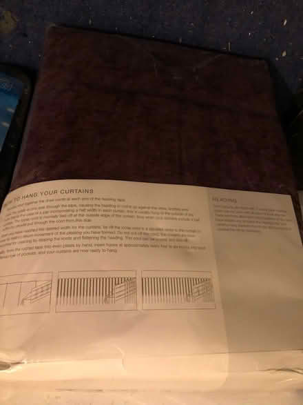 Photo of free Pair of Burgundy lined-curtains (harrow HA1) #1
