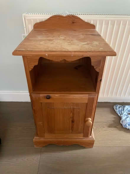 Photo of free Bedside table - pine (Sydenham) #1