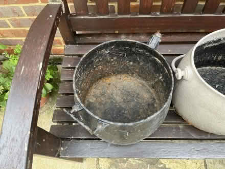 Photo of free 3 vintage cast iron pots (Trumpsgreen GU25) #3
