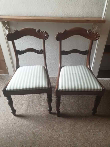 Photo of free 2 lovely old dinning room chairs (Windsor SL4) #1