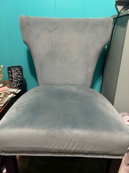 Photo of free 6 Pier One Blue Velvet Chairs (Historic District) #1