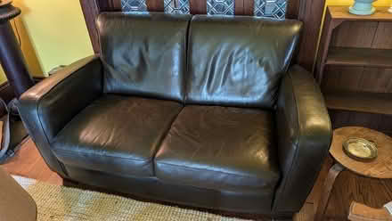Photo of free Leather chair and loveseat combo (Syracuse (near Strathmore)) #2