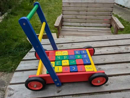 Photo of free Kid's push along cart with blocks (DA7 4) #1
