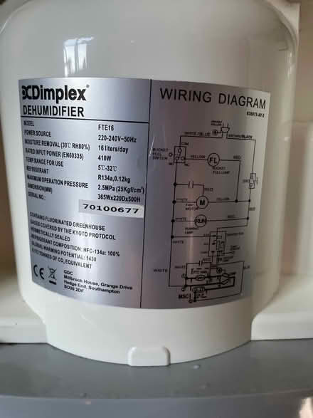 Photo of free Dehumidifier (CR2) #3