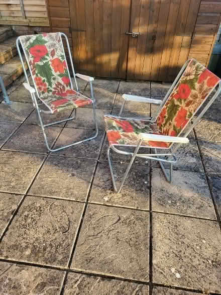 Photo of free Two foldup deckchairs (Warden Hill GL51) #1