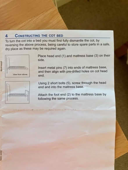 Photo of free Cot (Cam GL11) #2