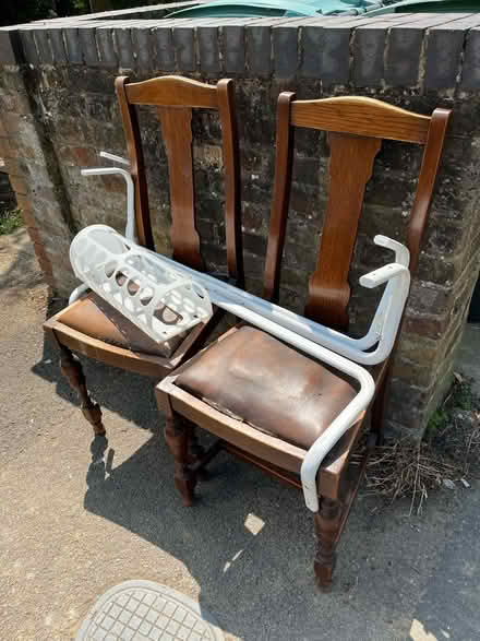 Photo of free Chairs, bag holder and wall rails (Philip Lane, N15) #2