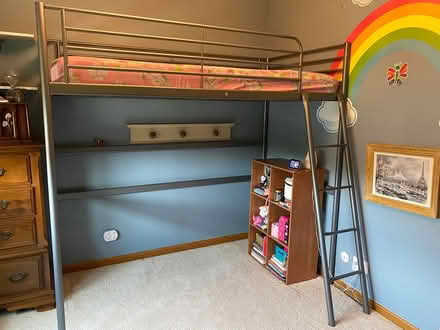Photo of free Lofted twin size bed and mattress (Southwest Darien) #1