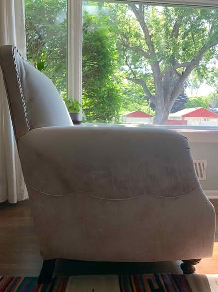 Photo of free Distressed Leather upolstered Chair (Fridley, MN) #2