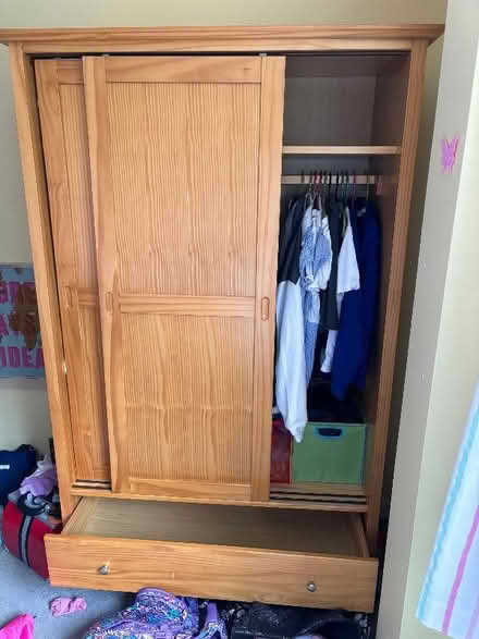 Photo of free Small pine wardrobe (Holcot) #1