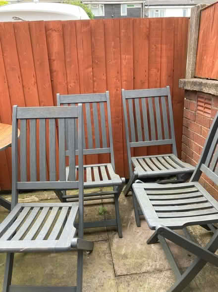 Photo of free Four wooden chairs (ST6 Smallthorne) #2