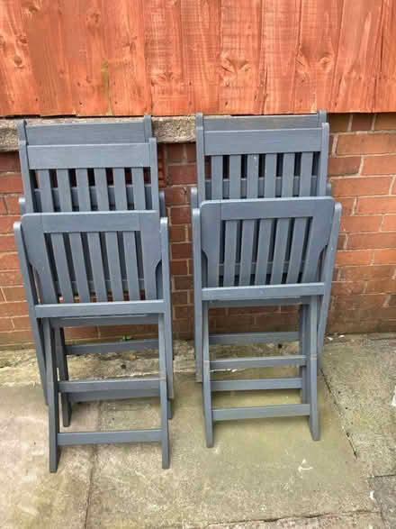 Photo of free Four wooden chairs (ST6 Smallthorne) #1