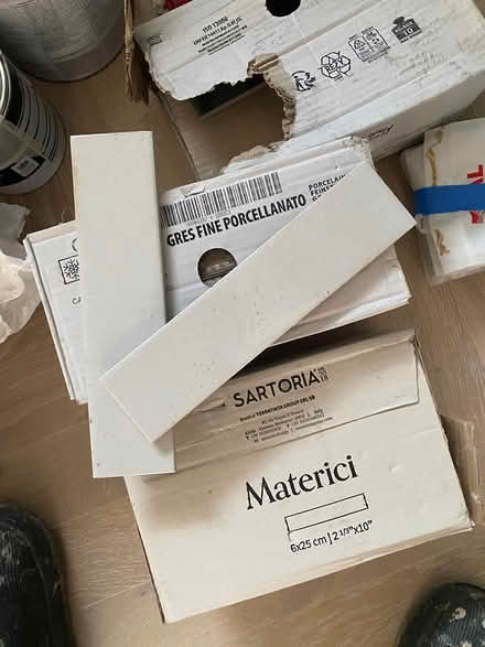 Photo of free 1.5 msq of Cream wall tiles (Hackney Wick) #1