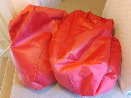 Photo of free 2x Red PVC Bean Bags (Roseacre ME15) #1