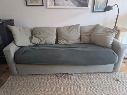 Photo of free olive green sofa (Crestwood) #1
