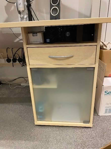 Photo of free Desk with drawer and cupboard (Hockley Port B18) #2