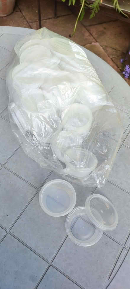Photo of free Small plastic containers with lids (Weston) #1