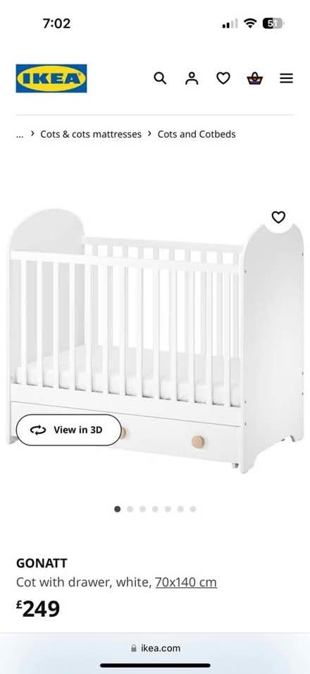 Photo of free IKEA Gonatt cot and toddler bed (SW2) #2