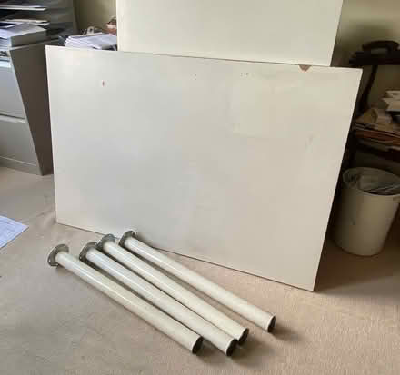 Photo of free Second white IKEA table (London, Barnes, SW13) #1