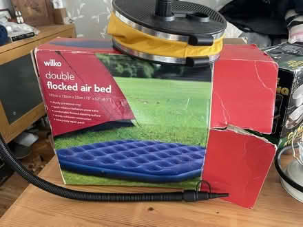 Photo of free inflatable mattress + foot pump (St Stephens AL3) #1